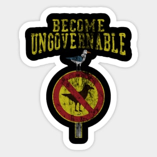 Become Ungovernable Meme Vintage Sticker